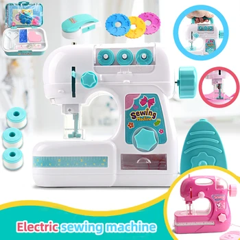 Имитационная Электрическая Швейная Машинка для Детей 3 + Лет, Креативный Дизайн DIY, Обучающие Развивающие Игрушки, мини-игрушки