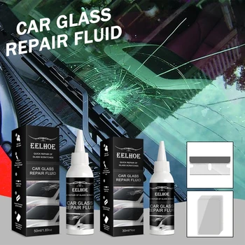Инструмент для ремонта трещин на лобовом стекле автомобиля объемом 30/50 мл, комплект для ремонта автомобильных стекол, клей для отверждения стекла, восстановление царапин на автостекле