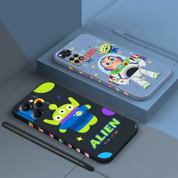 История игрушек Базз Лайтер Для Xiaomi Redmi Note 12 11 11T 10 10S 9 9S 9T 8 8T 7 Pro Plus Скоростной Жидкий Чехол Для Телефона с Левой Веревкой