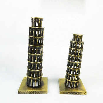 Итальянская модель диагональной башни Bisa, ретро-украшение для дома, туристический сувенир в европейском стиле