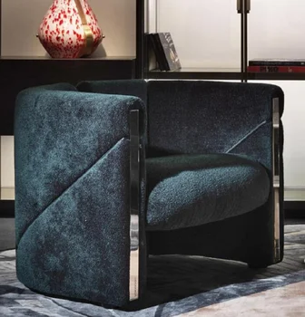 Итальянское легкое роскошное односпальное кресло-диван, объемное кресло для гостиной, кресло для отдыха на балконе, дизайнерское кресло со спинкой, односпальное кресло