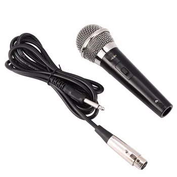 Караоке-микрофон Ручной профессиональный проводной динамический микрофон, четкий голосовой микрофон для исполнения вокальной музыки в караоке 