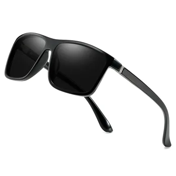 Квадратные поляризованные солнцезащитные очки для мужчин, солнцезащитные очки для вождения в винтажном стиле, очки для путешествий, очки со 100% защитой от ультрафиолета, Прямоугольные солнцезащитные очки