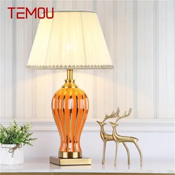 Керамическая настольная лампа TEMOU Dimmer LED Современная роскошная настольная лампа для домашней гостиной