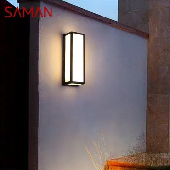 Классические настенные бра SAMAN на открытом воздухе, светодиодная водонепроницаемая лампа IP65 для украшения домашнего балкона