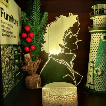 Ковбой Бибоп Спайк Шпигель 3D ночник светодиодная лампа с сенсорным датчиком, меняющая цвет, лампа Lampara для декора детской спальни, подарок в стиле манга
