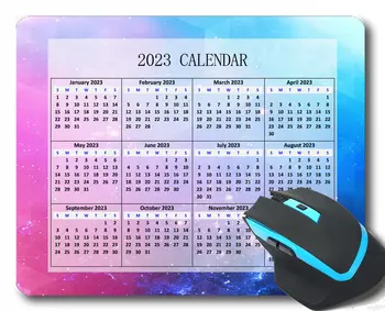 Коврик для мыши с календарем на 2023 год, светлые цветочные усики образуют игровой коврик для мыши