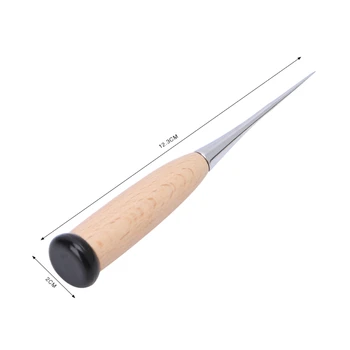 Кожевенное ремесло Шило Инструмент для создания отверстий Деревянная ручка для шитья Прошивка Штамповка