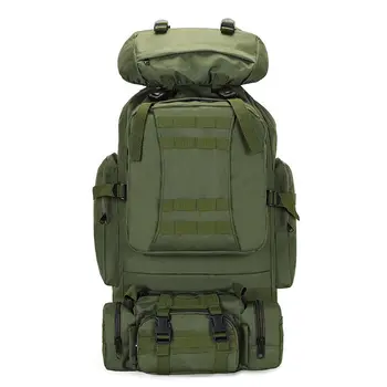 Комбинированный рюкзак большой емкости на открытом воздухе объемом 80 л, съемный спортивный походный рюкзак, камуфляжный рюкзак для альпинизма