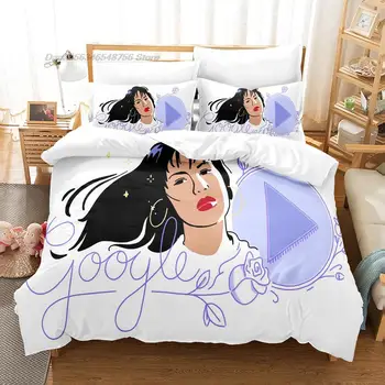Комплект постельных принадлежностей Selena Quintanilla Single Twin Full Queen King Size Комплект Постельных Принадлежностей Aldult Для Детской Спальни Принт 2022 Новый