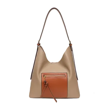 Корейский модный тренд, большой слинг, Роскошные Дизайнерские сумки для женщин, сумка-тоут из натуральной кожи, повседневная Винтажная Женская сумка через плечо