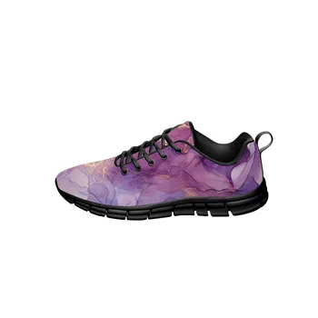 Красочный мраморный принт, забавная модная повседневная спортивная обувь, мужская Женская обувь для подростков, парусиновая обувь для бега с 3D-принтом, Легкая обувь