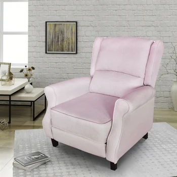 Кресло с откидной спинкой, Регулируемое Широкое Мягкое сиденье, подушка для кресла с откидной спинкой и Современный стул для гостиной-фиолетовый
