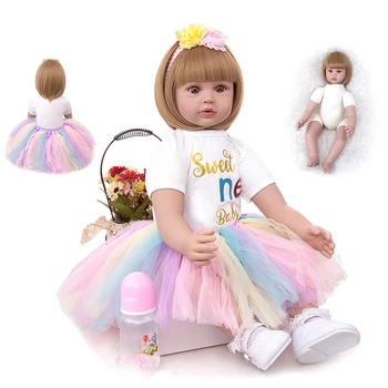 Кукла Reborn Baby Doll 60 см Силиконовая мягкая реалистичная кукла-принцесса для девочек-младенцев в подарок на День защиты детей