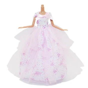Кукольное платье, Розовое свадебное платье с принтом, праздничный наряд принцессы, одежда для девочек, аксессуары для кукол, детская одежда 30 см, Игрушка