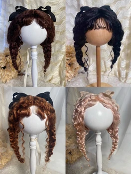 Кукольные парики для Blythe Qbaby, мохер, винтажные маленькие рулоны, локоны, 9-10 дюймов, для головы, бесплатная доставка
