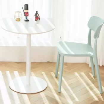 Кухонный обеденный стул в скандинавском стиле Стол Гостиничная Пластиковая Офисная кухня Обеденные стулья Шезлонги для гостиной Украшение яслей