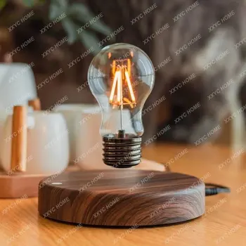 Лампа с магнитной левитацией, креативная светодиодная лампа из плавающего стекла, украшение стола для домашнего офиса, подарок на День рождения, Новинка для стола, ночник