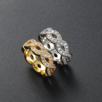 Латунные кольца CZ, женские украшения Bling Bling в подарок, хип-хоп кольцо R056