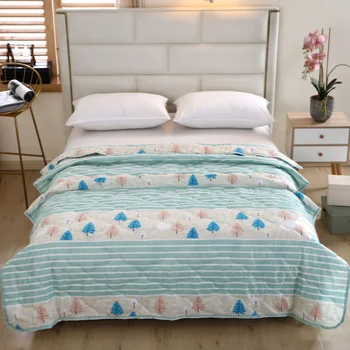 Летнее Тонкое Удобное дышащее одеяло с принтом в виде бриллиантового бархата для домашней спальни, диван, который можно стирать в машине