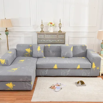 Летний чехол для дивана с принтом, плотная упаковка, эластичная ткань, современный простой чехол для дивана в гостиной, чехол для дивана
