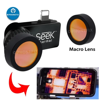 Макрообъектив для тепловизионной камеры Seek Compact PRO, увеличительный объектив с ближним фокусом для материнской платы телефона, инструмент обнаружения неисправностей на печатной плате