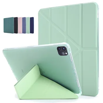 Милый розово-зеленый для iPad Pro 12 9, чехол 3-4-го поколения 2020 2018, Многостворчатая откидная подставка для iPad Pro 12,9 12 9, Задняя крышка планшета