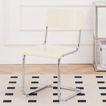 Минималистичные обеденные стулья с металлическими ножками, Современное Скандинавское кресло для чтения, Эргономичный шезлонг, Дизайнерская спальня, Сад, мебель для дома Cadeira