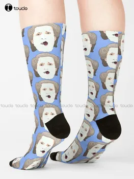 Миссис Даутфайр, привет! Носки, милые носки для женщин, мультяшные удобные носки для девочек, спортивные уличные носки для скейтборда, цифровая печать 360 °