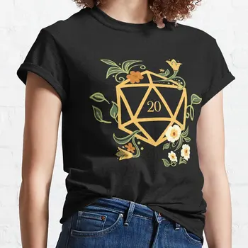 Многогранные кубики D20 для любителей растений, настольная футболка для игры в ролевые игры, тренировочные футболки для женщин, футболки с графическим рисунком, футболки