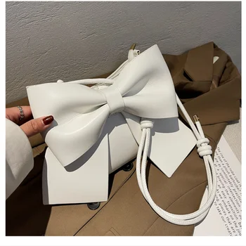 Мода 2023 года, текстурированная сумка через плечо, сумка-мессенджер, женская нишевая дизайнерская сумка с бантом, маленькая сумка для переноски в руке, женская сумка для покупок