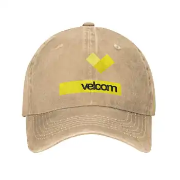 Модная качественная джинсовая кепка с логотипом Velcom, вязаная шапка, бейсболка