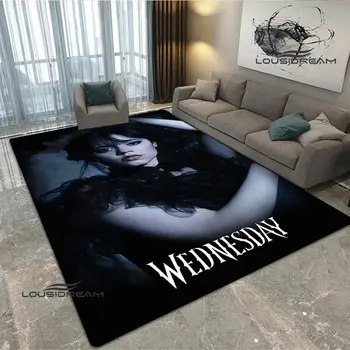 Модный ковер с принтом Wednesday Addams, коврик для йоги, нескользящий ковер, ковры для гостиной, украшение гостиной, уличный коврик