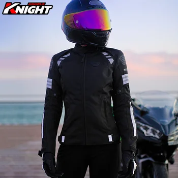 Мотоциклетная куртка Four Seasons, куртка для мотогонок, женская съемная подкладка, сертификация CE, защитная одежда для верховой езды