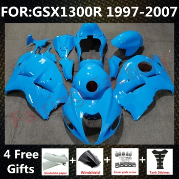Мотоциклетные обтекатели для GSXR1300 1997 1998 2007 2006 2005 2004 GSX1300R GSXR 1300 2003 2002 2000 2001 Комплект обтекателей синий