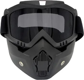 Мотоциклетные очки, съемная защитная маска для лица, очки для гонок на квадроциклах и мотокроссе, пылезащитные от царапин - серый