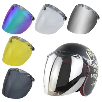 Мотоциклетные шлемы с козырьком, дизайн с 3 защелками, шлем с открытым лицом, козырек, подарок для любителей мотоциклов 40GF