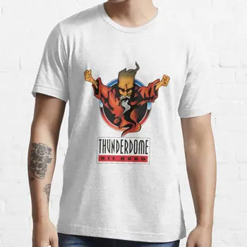 Мужские футболки Hardcore Thunderdome Унисекс Топ-тройники Одежда Для пары Hombre Men White Koszulki Geek Hipster Хлопчатобумажные Футболки 3XL