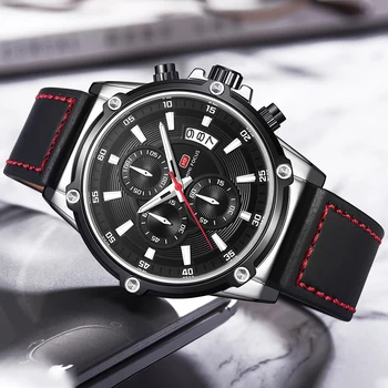 Мужские часы 2022 года, лучший бренд, Роскошные кварцевые золотые часы, мужские кожаные военные водонепроницаемые спортивные наручные часы Relogio Masculino