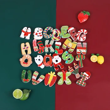 Мультяшные магниты на холодильник из смолы Для декора холодильника на кухне, многоцветный магнит на холодильник для рождественских и новогодних вечеринок, домашний декор
