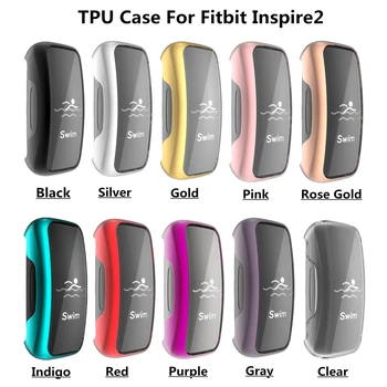 Мягкие чехлы для смарт-часов из ТПУ, защитная рамка на весь экран для Fitbit Inspire 2, аксессуары, защитный бампер