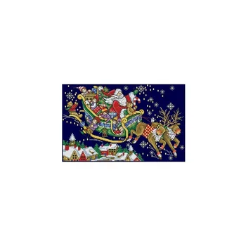 Набор для вышивания крестиком Санта-Клауса, ручная роспись для дома Homefun