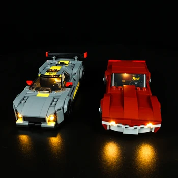 Набор светодиодных светильников Строительные блоки Чемпионы скорости Chevrolet Corvette C8.R и 1968 Corvette для LEGO 76903 (в комплект входит только светильник)