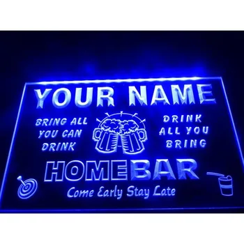 Название Персонализированная Семейная кружка для домашнего приготовления пива Cheers Bar Beer Со светодиодной неоновой вывеской 
