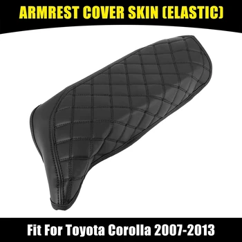 Накладка на подлокотник из искусственной кожи, крышка центральной консоли для Toyota Camry 2018-2019, Черный