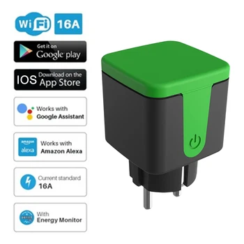 Наружная Водонепроницаемая Смарт-Розетка EU 16A WiFi SmartLife App Remote Smart Socket С Контролем Времени Включения для Alexa Google Assistant