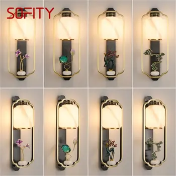 Настенные бра SOFITY Современные Латунные Креативные светодиодные светильники для украшения домашнего коридора