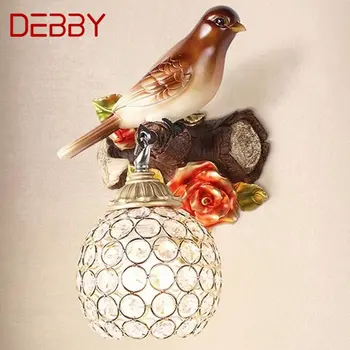 Настенные Светильники DEBBY Modern Bird LED Interior Nordic Resin Sconce Light для Дома, Гостиной, Спальни, Коридора, Светильника