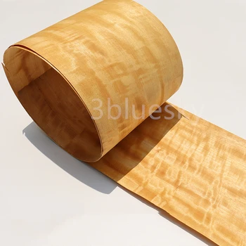 Натуральный шпон из натурального золотистого дерева для мебели размером около 20 см х 2,5 м 0,5 мм Рис.