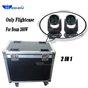 Нет налогов Single Flight Case Dual Fly Case Road Case 2в1 Для Lyre Sharpy Beam 260w 10R Moving Head Light Stage 1в1
